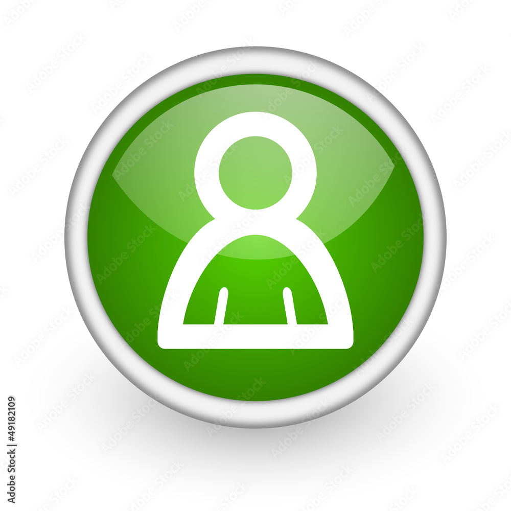 account green circle glossy web icon on white background account green circle glossy web icon on white background