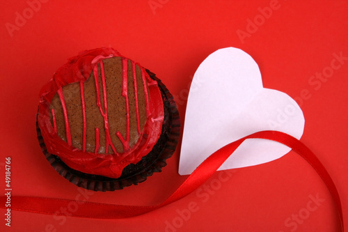Obraz na płótnie Valentine's Day cupcake