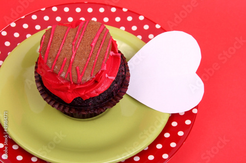 Obraz na płótnie Valentine's Day cupcake