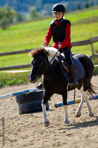 Horse riding - lovely equestrian on a pony