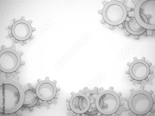 gears, isolated object on white background, technical, mechanica photo