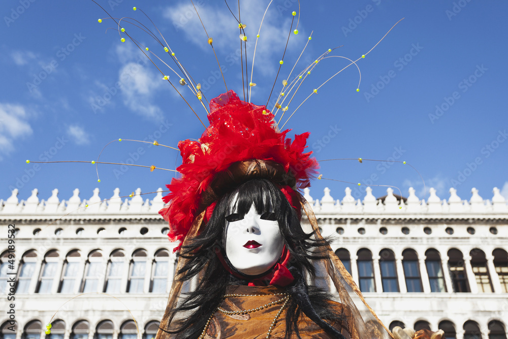 Masked woman at the Venice carnival