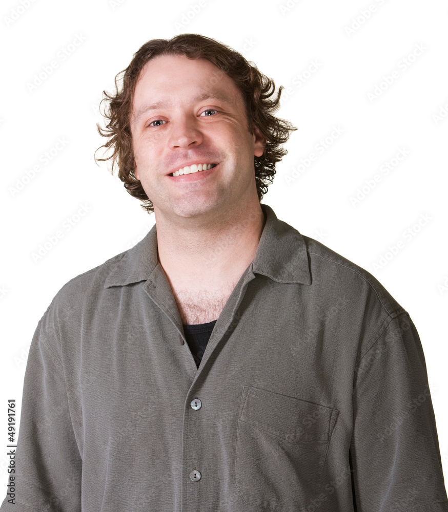 Smiling Man on White Background Smiling Man on White Background