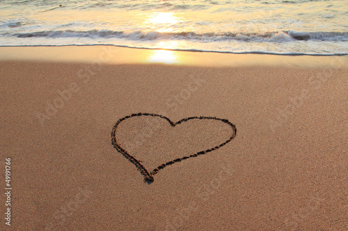 Love Heart on the beach