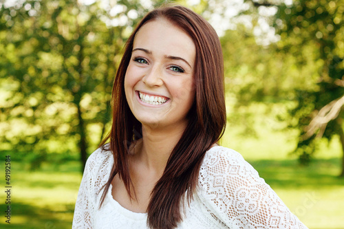 Young lady laughing