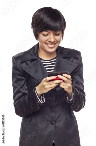 Expressive Mixed Race Woman...