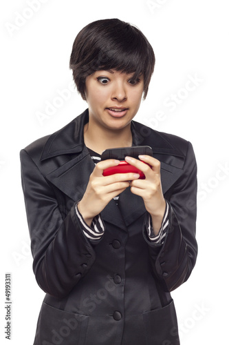 Expressive Mixed Race Woman...