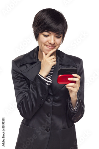 Expressive Mixed Race Woman...