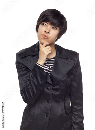 Thinking Mixed Race Young A...