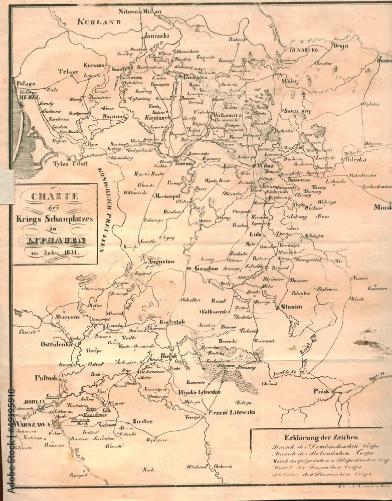 Naklejka premium old map