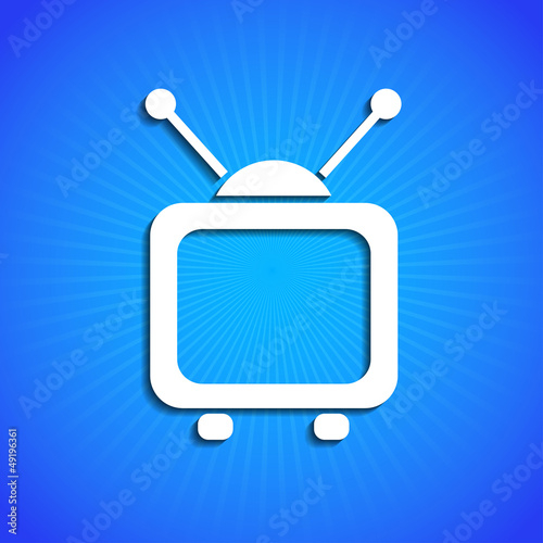 Vector icon on blue background. Eps10