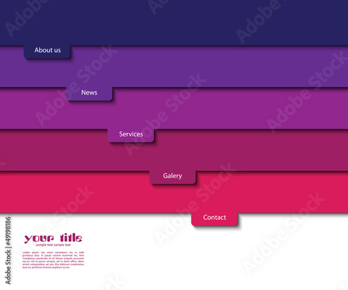3d design with color banners / website template
