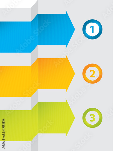 special vector arrows and numbered buttons