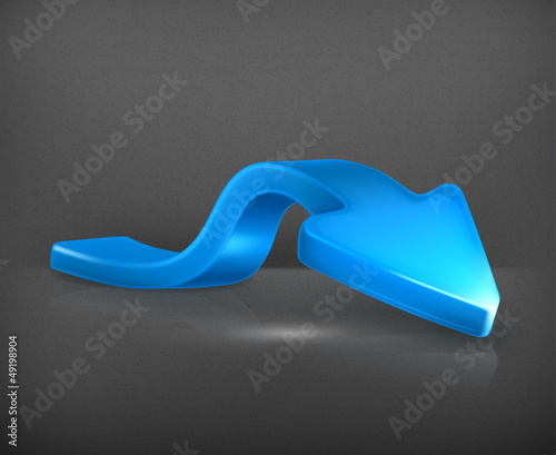 Blue arrow down