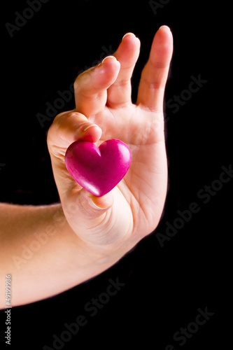 Heart gift as love and health symbol