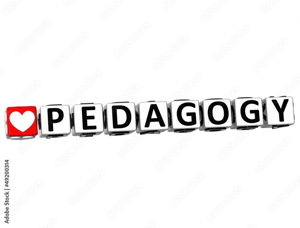 3D I Love Study Pedagogy Button Block text on white background 3D I Love Study Pedagogy Button Block text on white background
