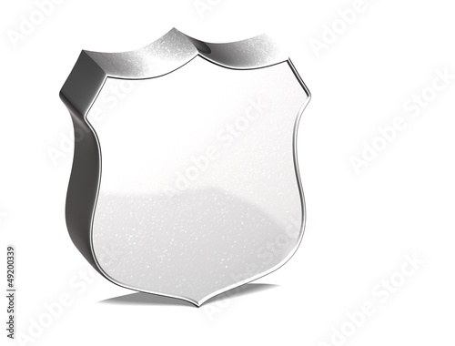 3D Guard Silver Sign over white background