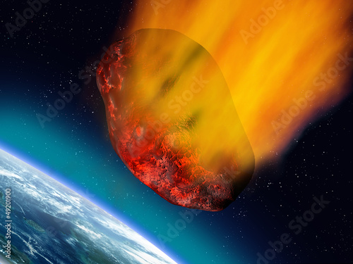 Obraz na plátně Plummeting asteroid