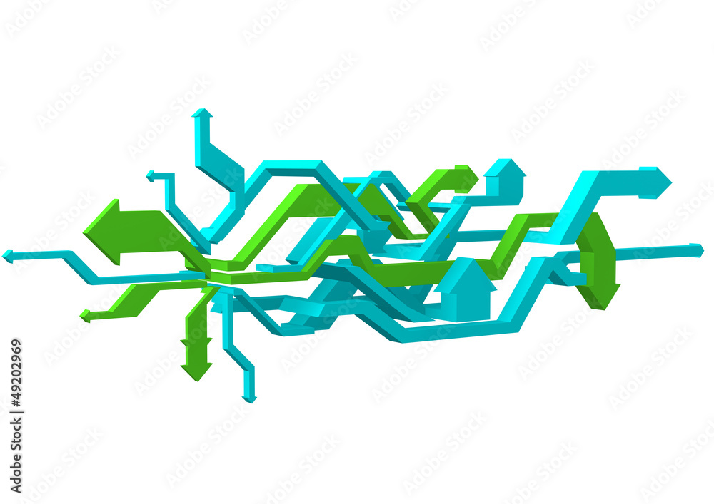 network of arrows showing the way - abstract background - network of arrows showing the way - abstract background -