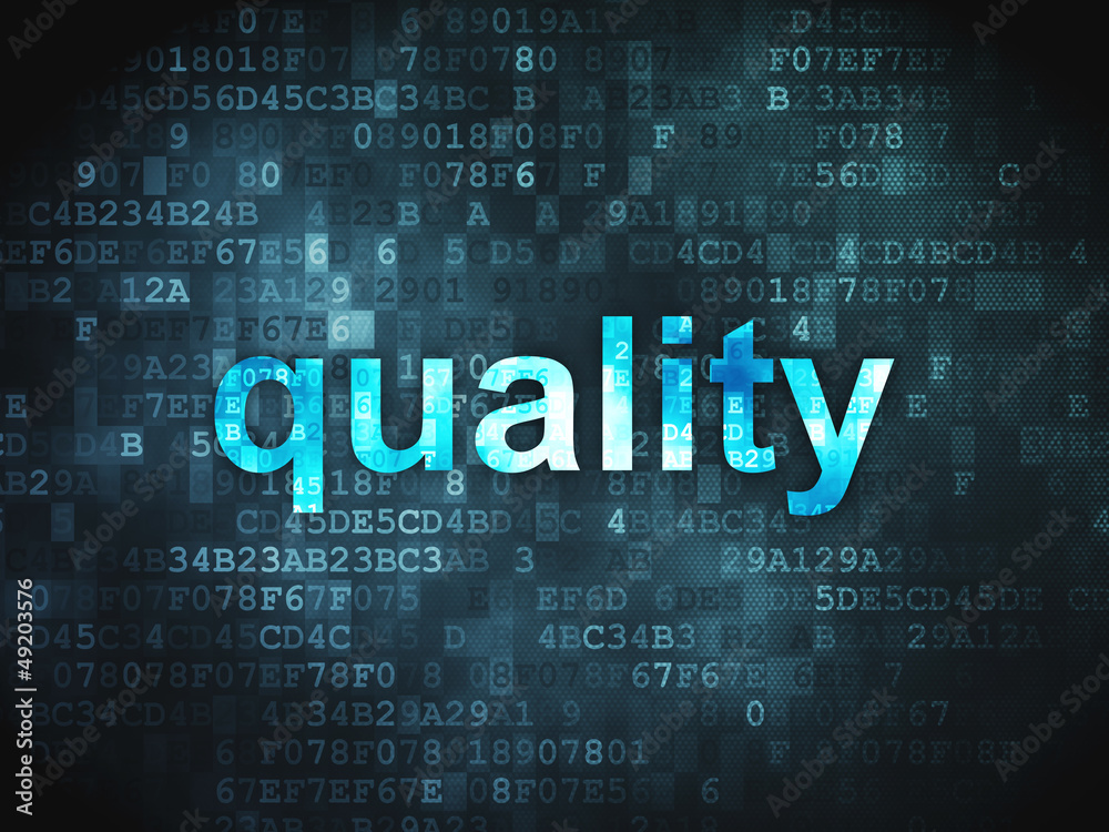 Marketing concept: Quality on digital background Marketing concept: Quality on digital background