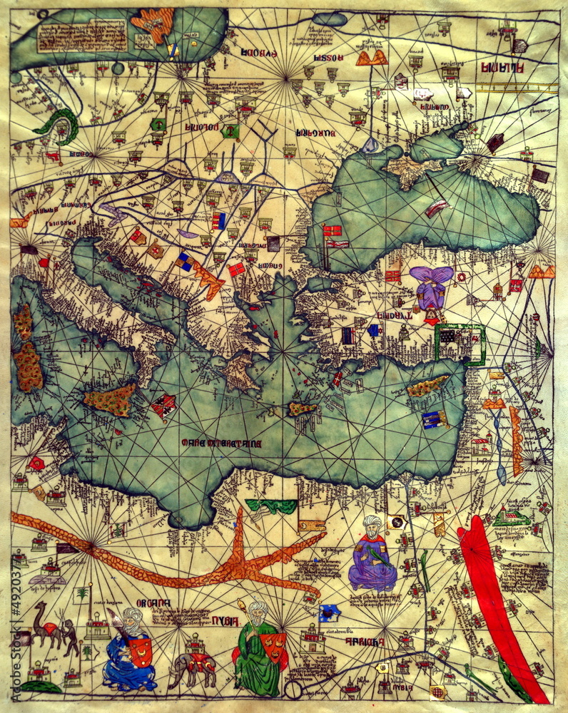 Naklejka premium Stara mapa Europy