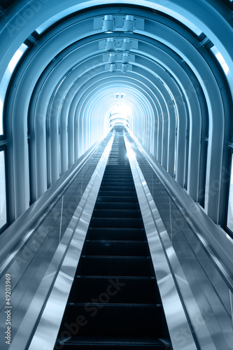 Contemporary moving escalator