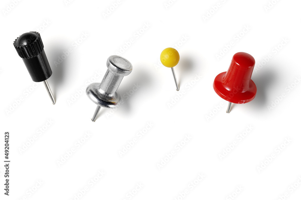 assorted drawing pins isolated assorted drawing pins isolated