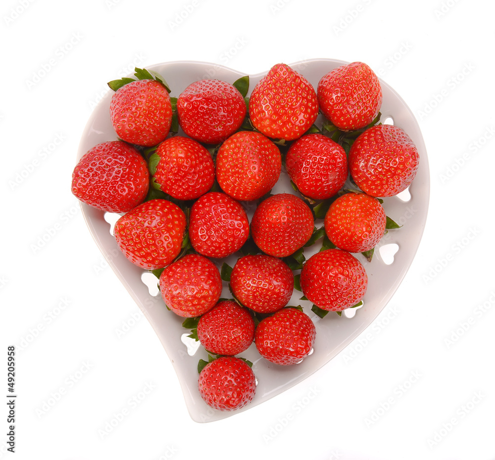 Strawberries in white bow Strawberries in white bow