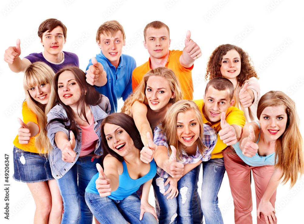 Obraz premium Group people isolated.