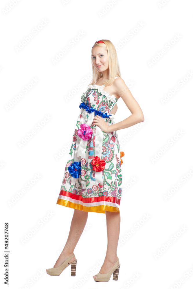 girl in traditional russian dress girl in traditional russian dress