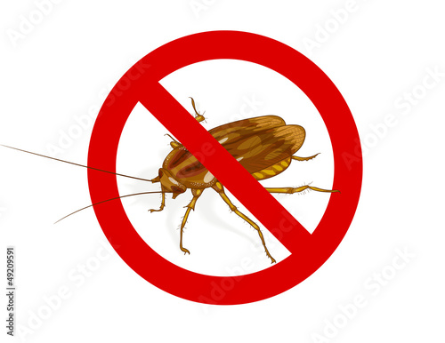 Stop Cockroach sign.