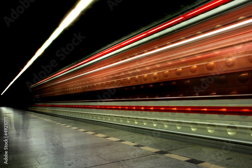 Canvas Print subway in the prague (transportation background)