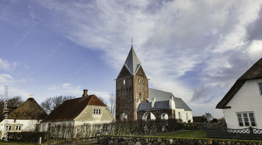 Medieval church in Ballum, Denmark