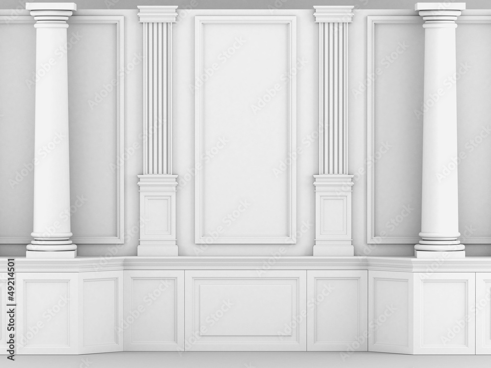 Obraz premium белые колонны в классическом стиле