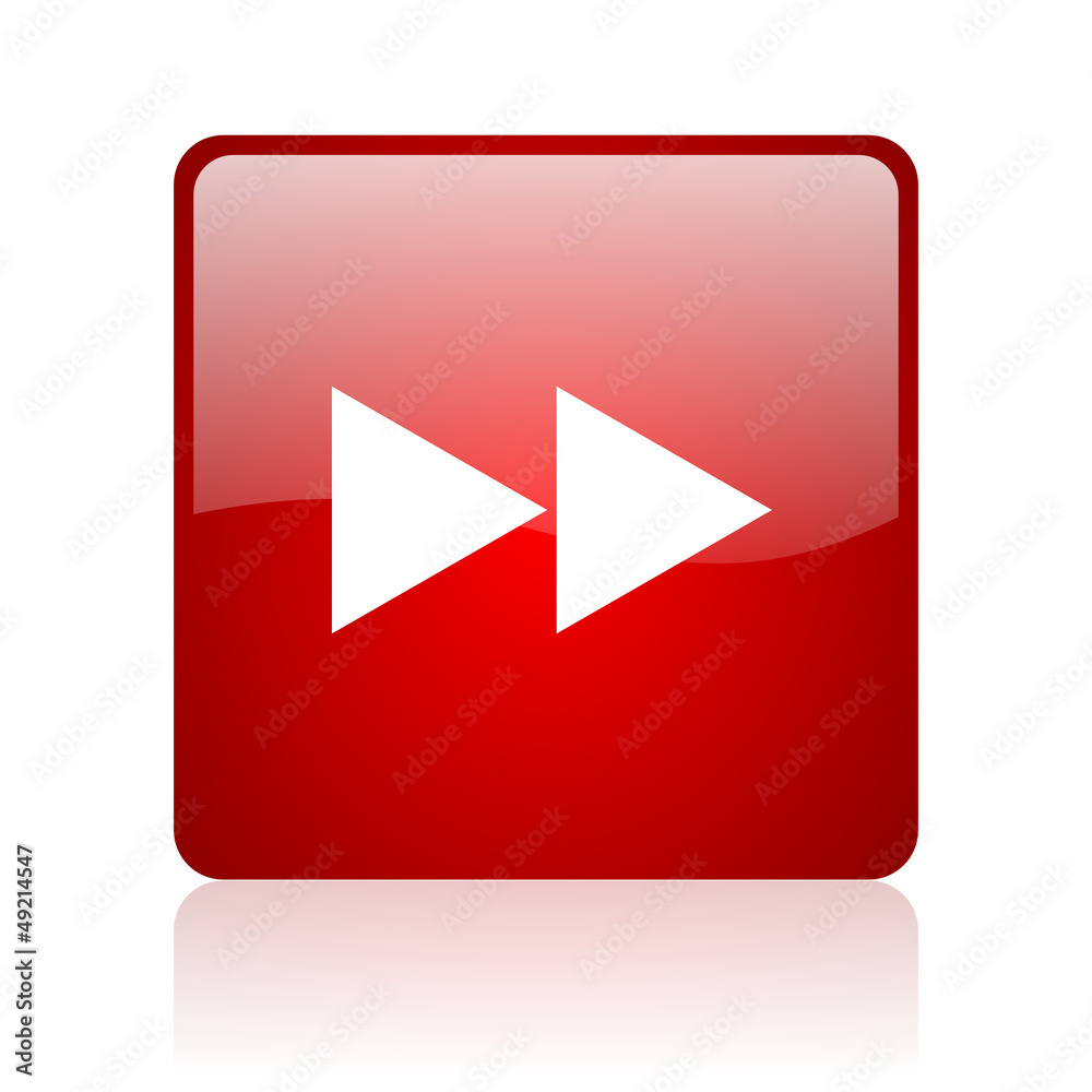scroll red square glossy web icon on white background scroll red square glossy web icon on white background