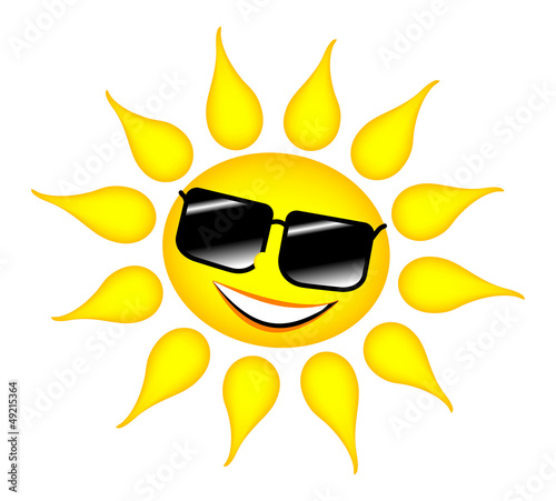 sun with glasses