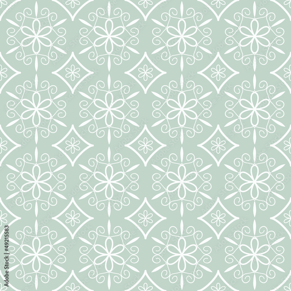 Seamless decorative blue damask pattern Seamless decorative blue damask pattern