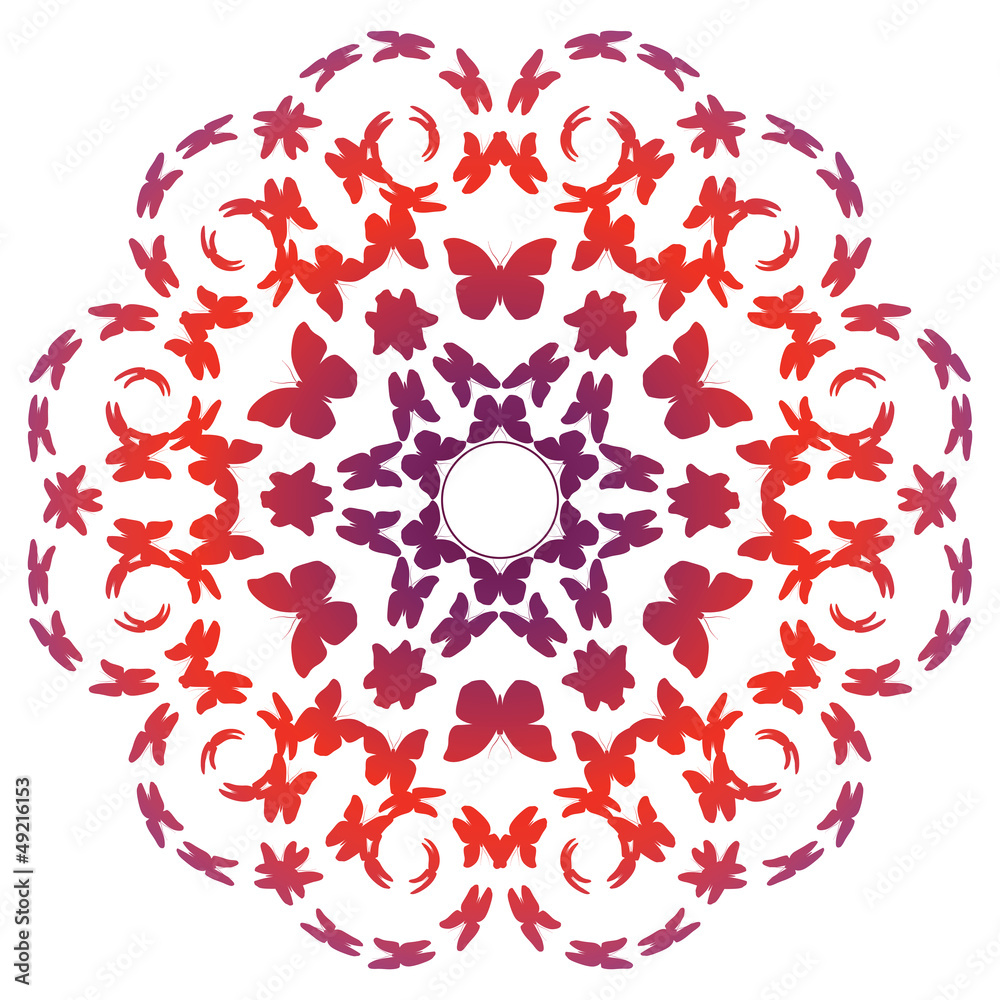 abstract flower made of flying butterflies abstract flower made of flying butterflies