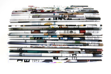 Deken met foto Kranten Stack of colored magazines  © lapas77