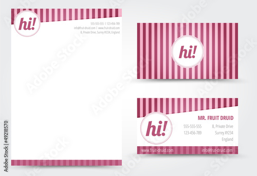 Business Cards and Letter Template
