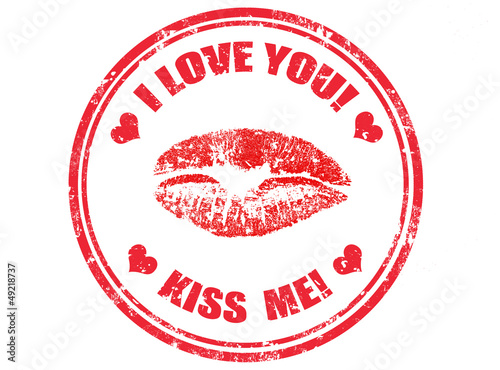 Kiss me stamp