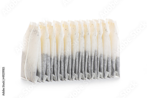 Teabag isolated on a white