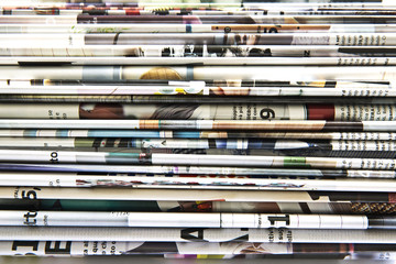 Deken met foto Kranten Stack of colored magazines  © lapas77