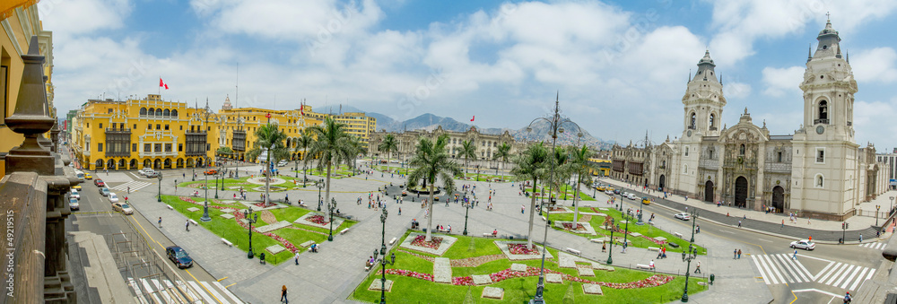 Plaza de armas in Lima, Peru