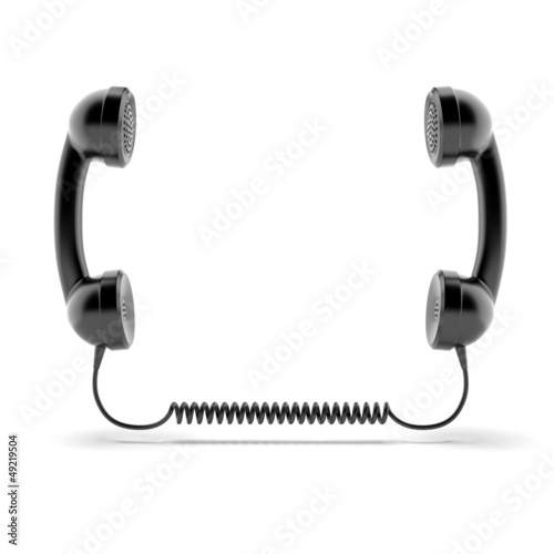Two telephone handsets