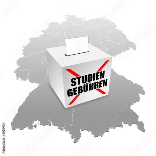 deutschlandkarte wahlurne studiengebühren I