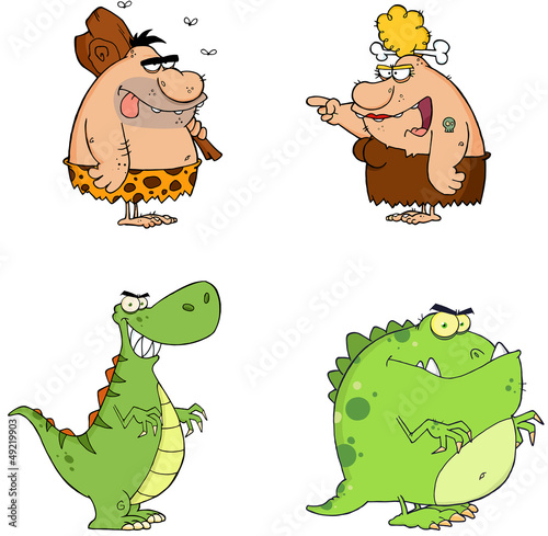 Prehistoric Cartoon Characters Collection