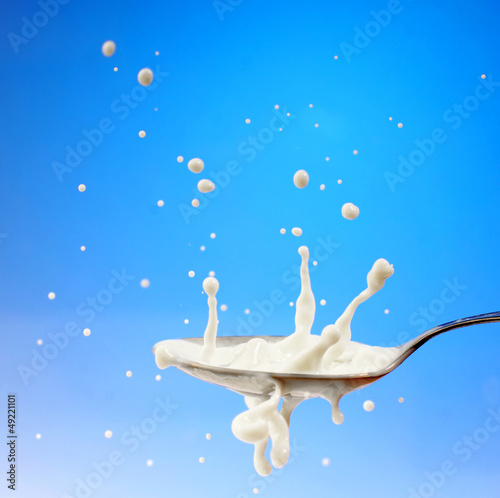 splash of the milk on the spoon © wip-studio