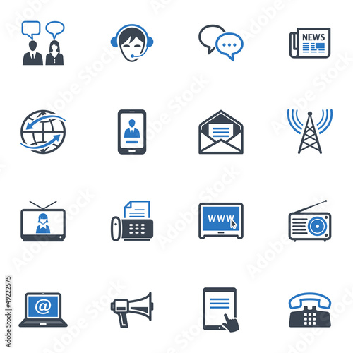 Communication Icons Set 2 - Blue Series