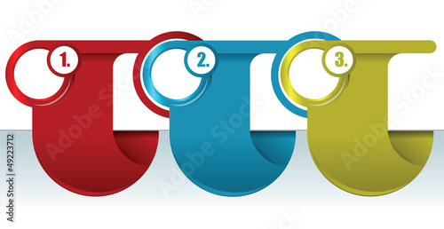 Vector background with three tabs